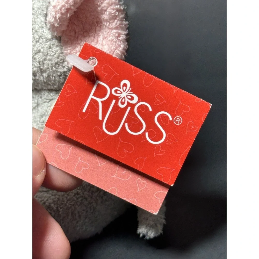 Vintage Russ Luv Pets Mother Elephant and Baby Bean Bag Plush 4